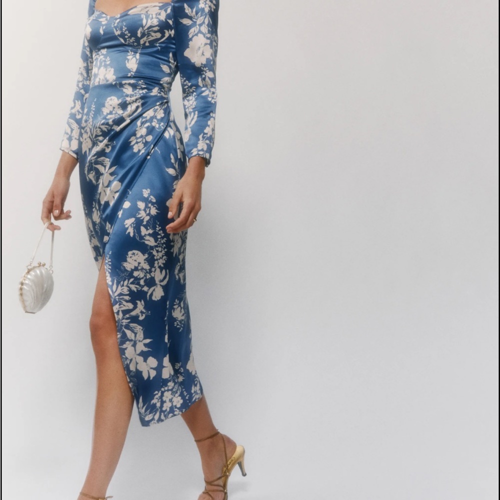 Reformation Gloriana Silk Dress